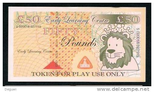 Test Note "ELC" Billet Scolaire, 50 Pds., Training, Orig. Size, RRR, UNC -, Token, Play Money - Andere & Zonder Classificatie