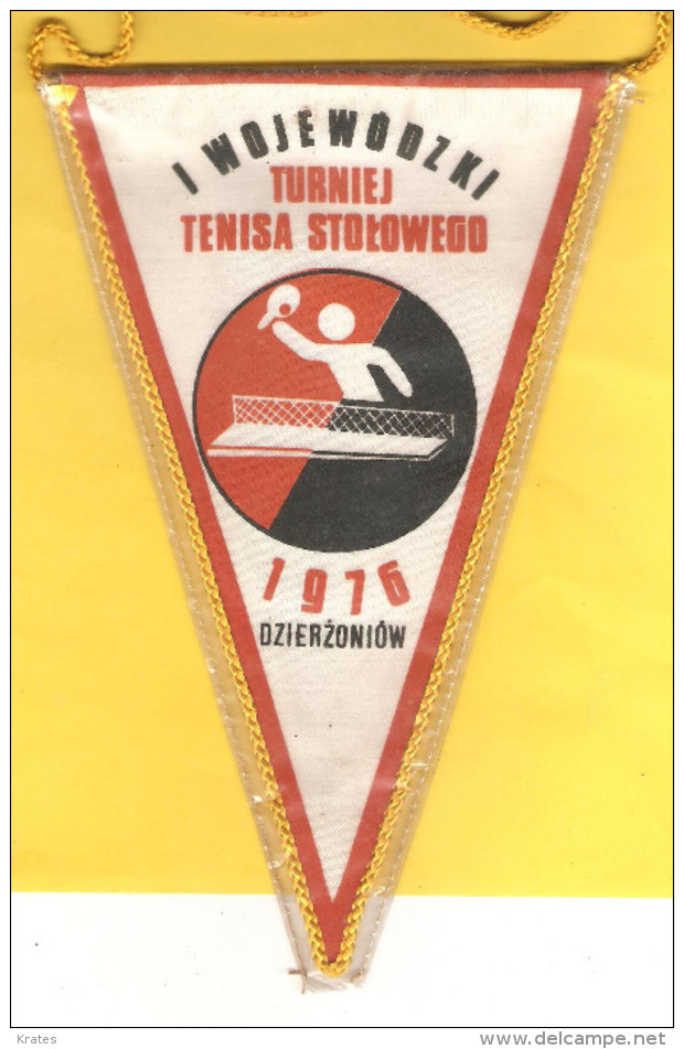 Old Sport Flag, Table Tennis, Wimpel, Pennant - Table Tennis, Polska - Tenis De Mesa