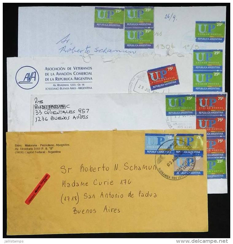 Lot Of 5 Covers Mailed Between 2002/2005, Franked With Stamps Of The UP Issue. - Lettres & Documents