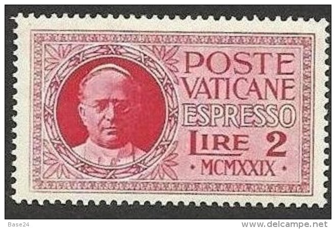 1929 Vaticano Vatican CONCILIAZIONE 2L Carminio (E1) MLH* - Priority Mail