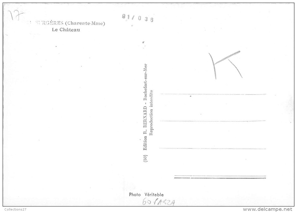 17- SURGERES- VUE AERIENNE - LE CHÄTEAU - Surgères