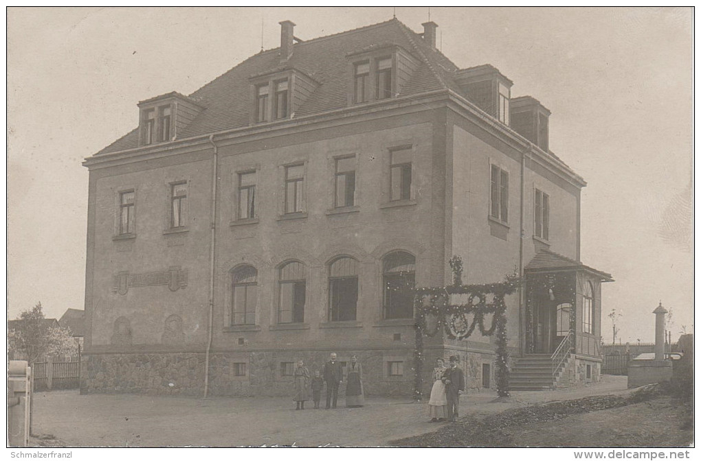 Foto AK Klein Opitz Kleinopitz Gasthof Schule Post Rathaus ? A Tharandt Wilsdruff Grumbach Kesselsdorf Freital Dresden - Herzogswalde