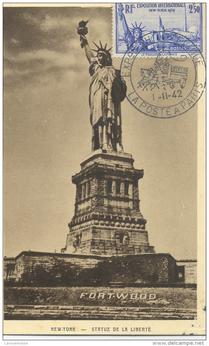 Amérique - New-york ; Carte Maximum , Exposition Philatélique . - Statue De La Liberté