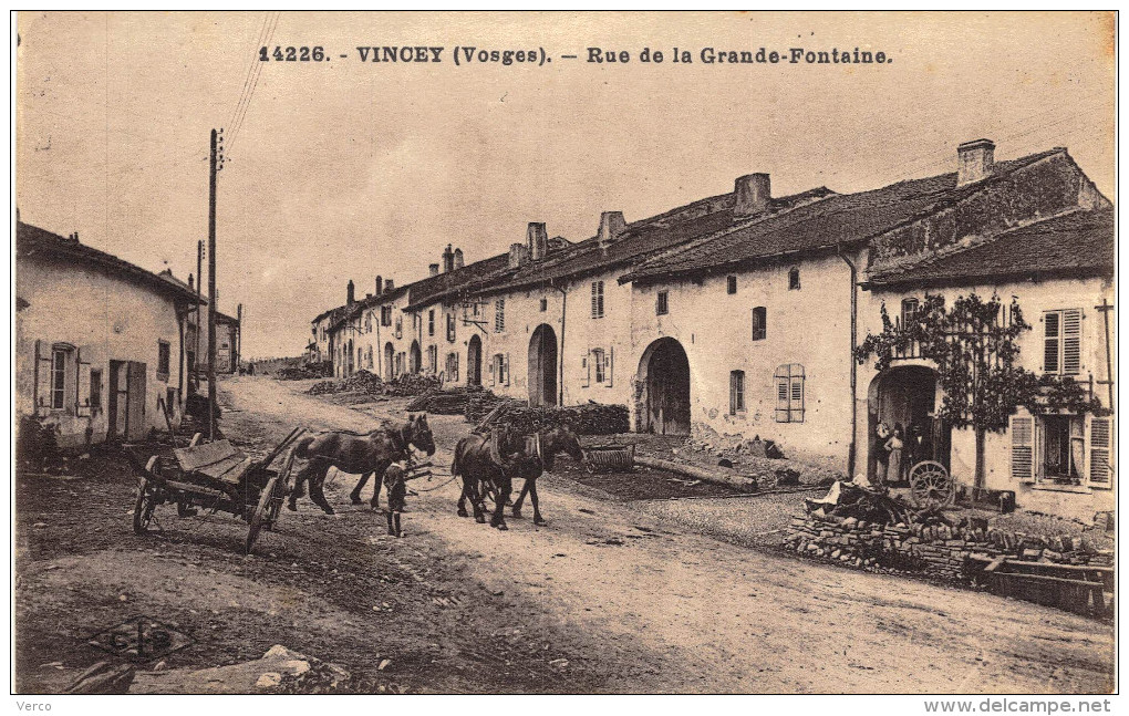 Carte Postale Ancienne De VINCEY - Vincey