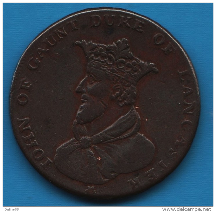 LANCASHIRE - Lancaster "John Of Gaunt" 1/2 HALF PENNY 1794  DH#43 - Professionali/Di Società