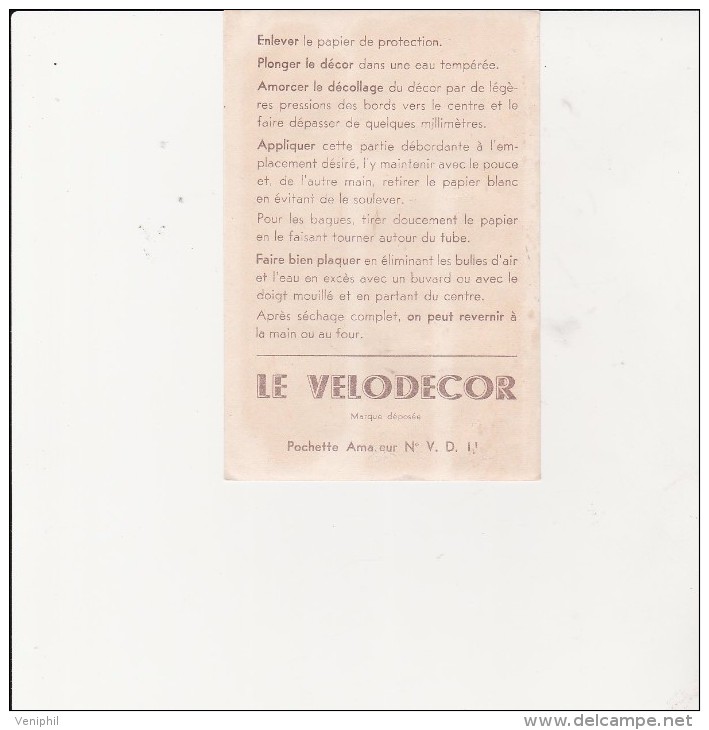 STICKERS TYPE VEL DE COURSE .NEUF -ANNEE 1950 - Other & Unclassified