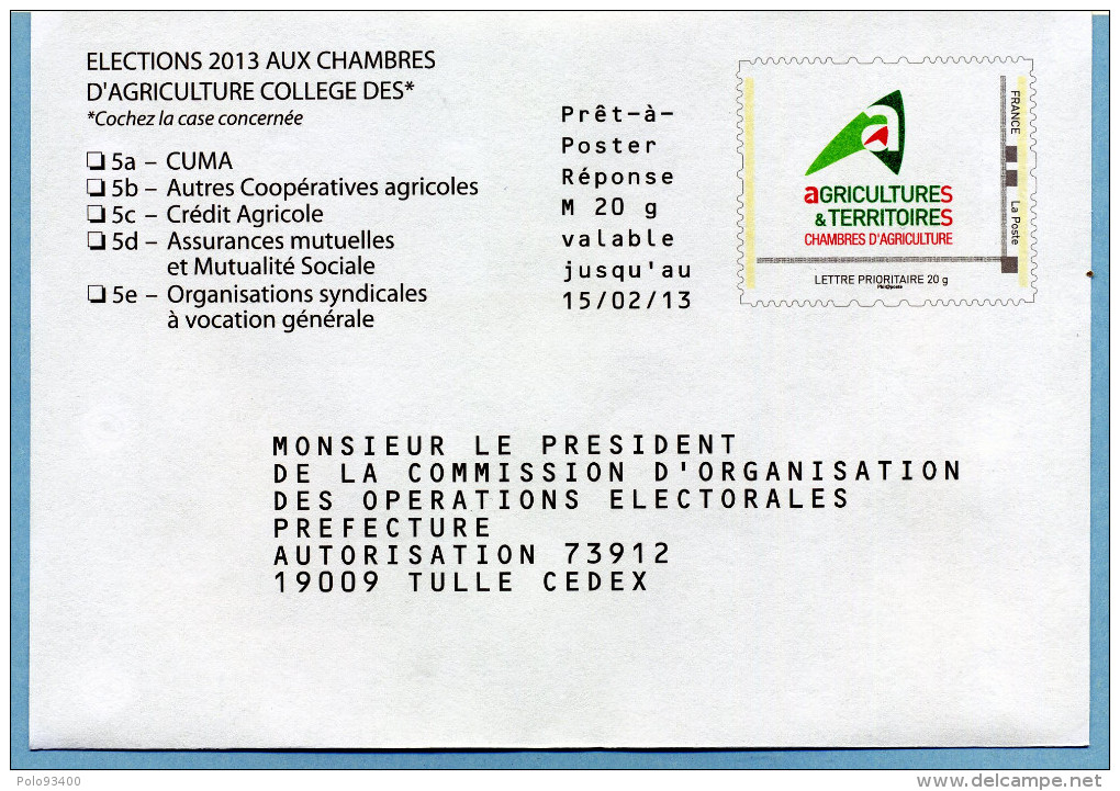 2013 CHAMBRES D'AGRICULTURE - PAP : Risposta