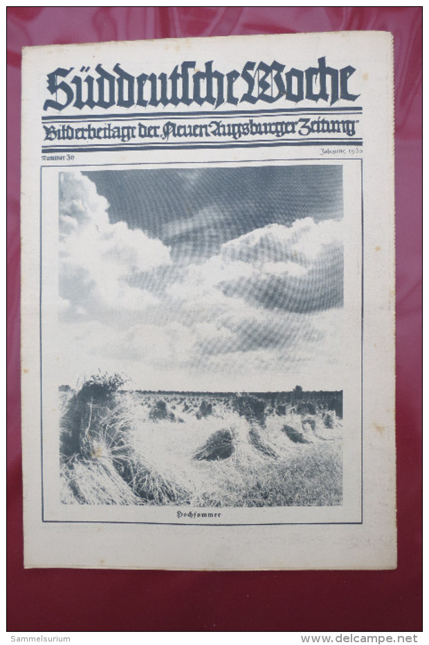 "Süddeutsche Woche" Bilderbeilage der Neuen Augsburger Zeitung, Ausgaben 2/1930 - 52/1930, in der orig. Sammelmappe