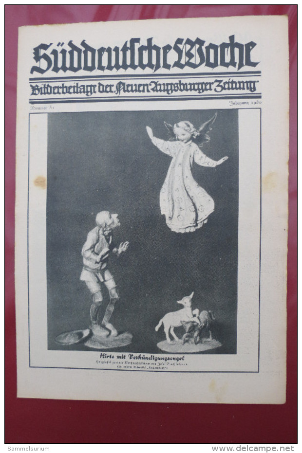 "Süddeutsche Woche" Bilderbeilage der Neuen Augsburger Zeitung, Ausgaben 2/1930 - 52/1930, in der orig. Sammelmappe