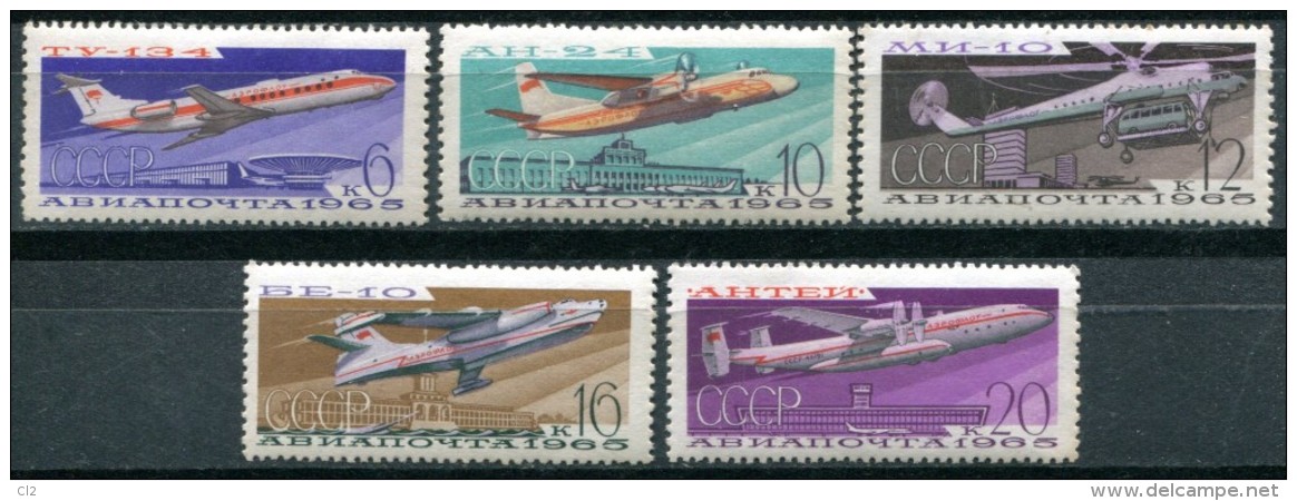RUSSIE - Y&T Poste Aérienne 118** à 122** - Unused Stamps