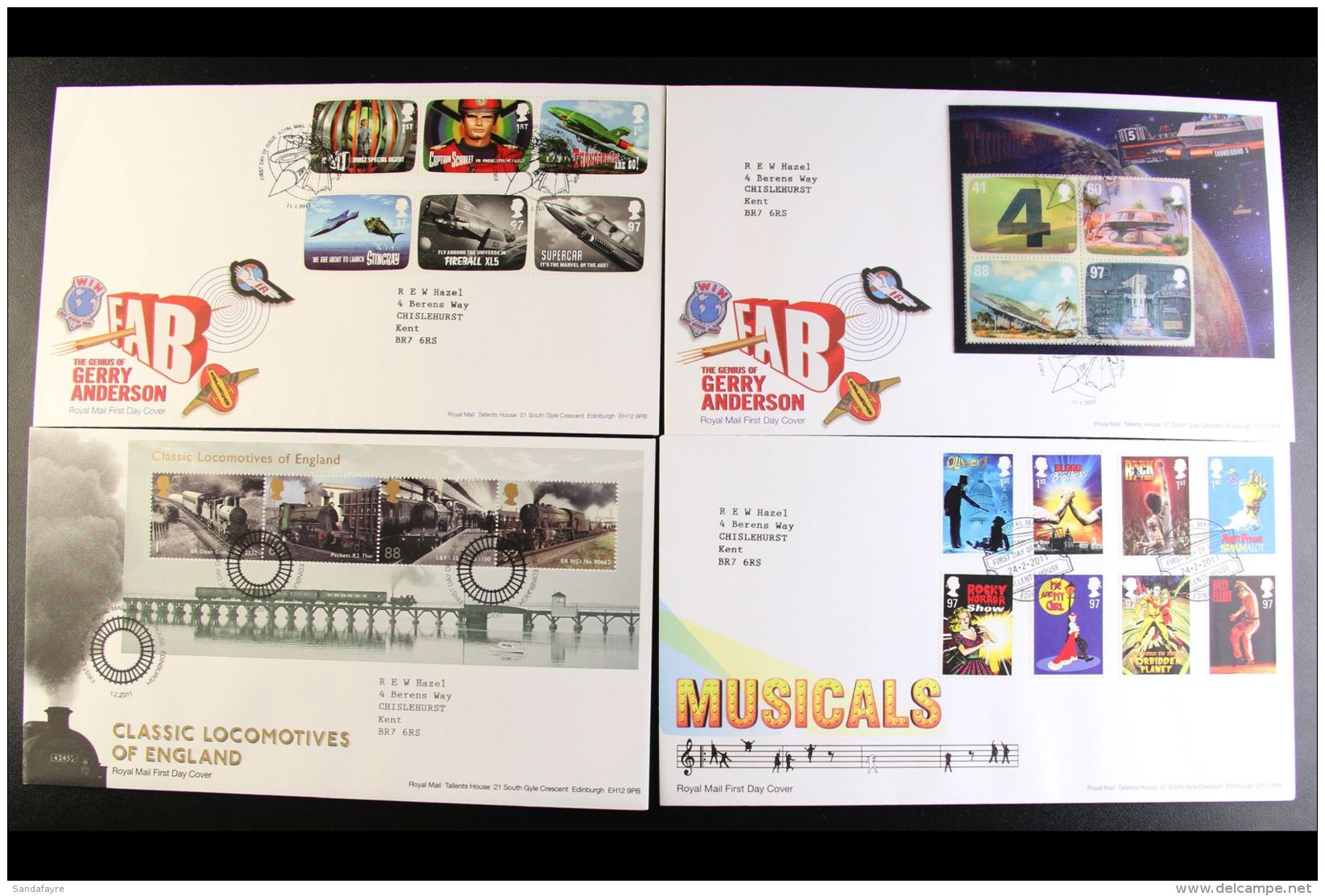 2011 COMMEMORATIVES YEAR SET Of Illustrated First Day Covers (no Post &amp; Go) With Neatly Typed Addresses Inc... - FDC