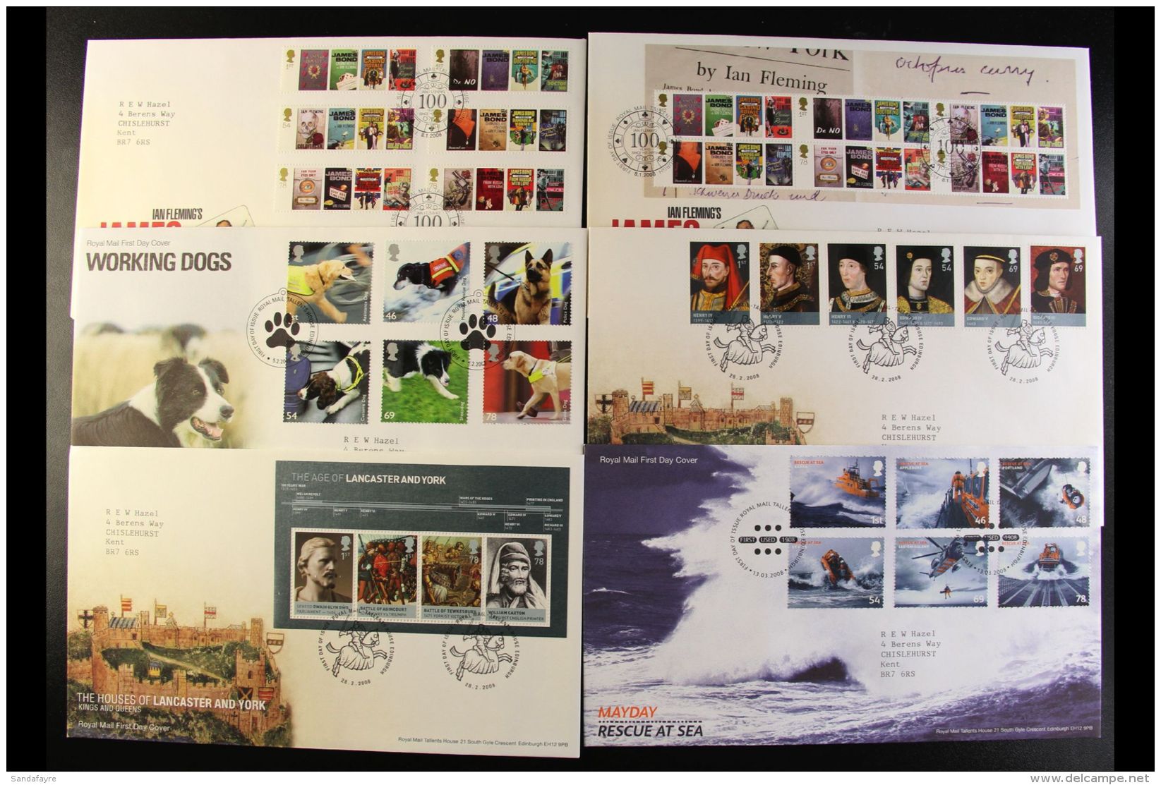 2008 COMPLETE YEAR SET Of Commemorative, Illustrated First Day Covers With Neatly Typed Addresses Inc  Celebrating... - FDC