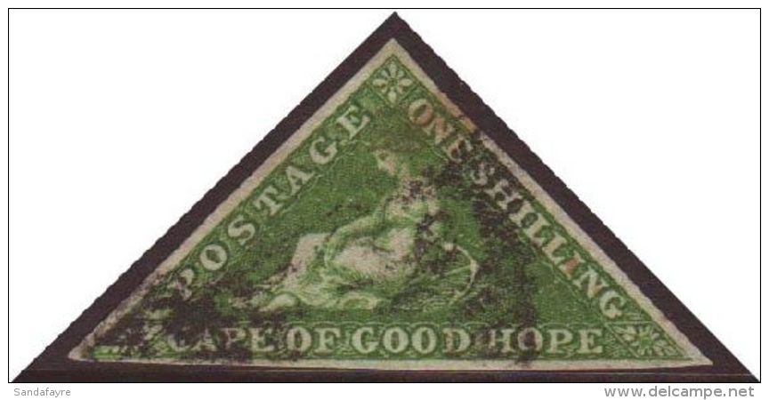 CAPE OF GOOD HOPE 1858 1s Bright Yellow Green SG 8, Attractive With Three Margins, Neatly Cancelled.  For More... - Sin Clasificación