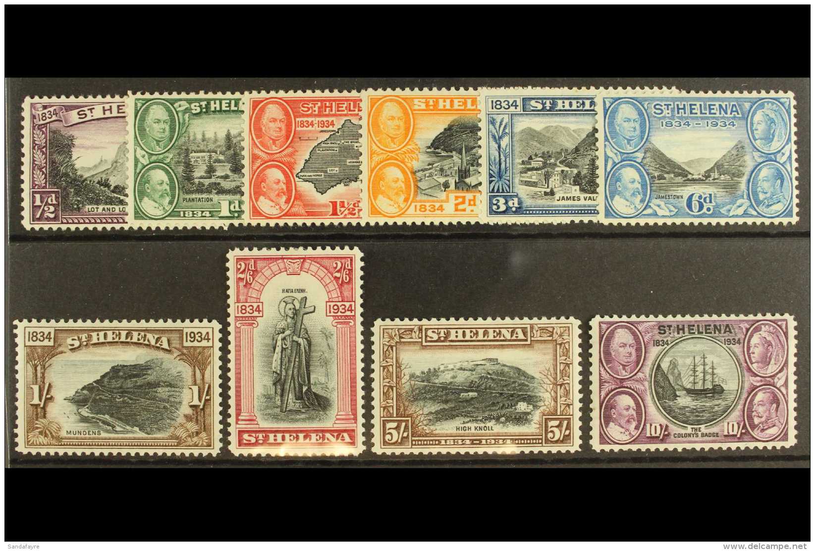 1934 Centenary Set Complete, SG 114/23, Very Fine Mint (10 Stamps) For More Images, Please Visit... - Saint Helena Island