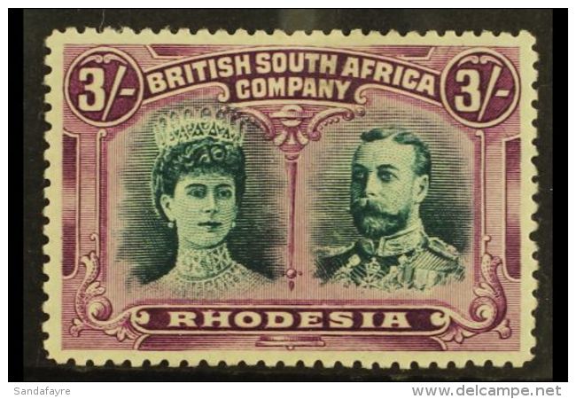 1910-13 3s Deep Bluish Green &amp; Purple, Perf.14, As SG 158, Good Mint. For More Images, Please Visit... - Otros & Sin Clasificación