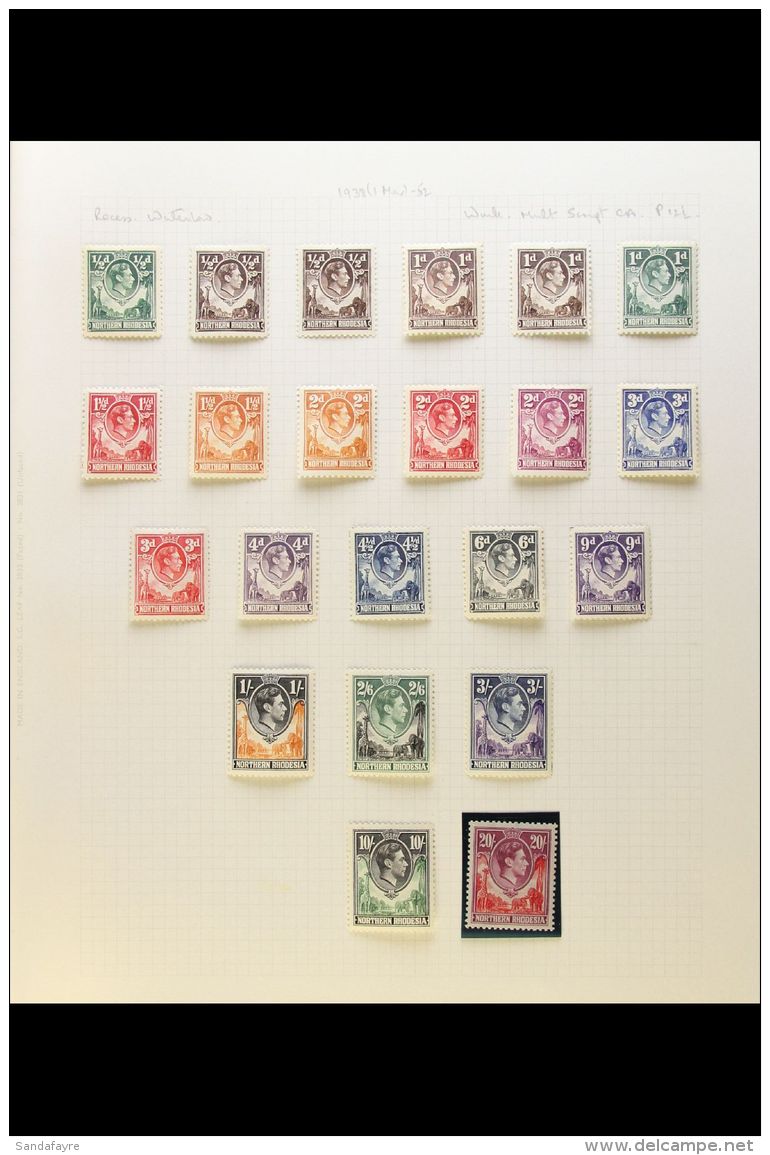 1935-1963 VERY FINE MINT COLLECTION Presented On Album Pages. Includes 1935 Jubilee Set, ALL KGVI Omnibus Sets... - Nordrhodesien (...-1963)