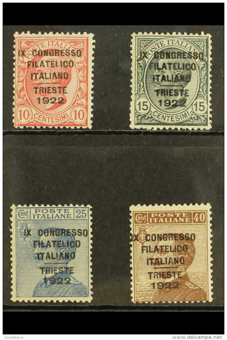 1922 PHILATELIC CONGRESS Set Complete, Sass S22, Very Fine Mint. 10c, 15c And 40c All Superb NHM. Signed Biondi.... - Sin Clasificación