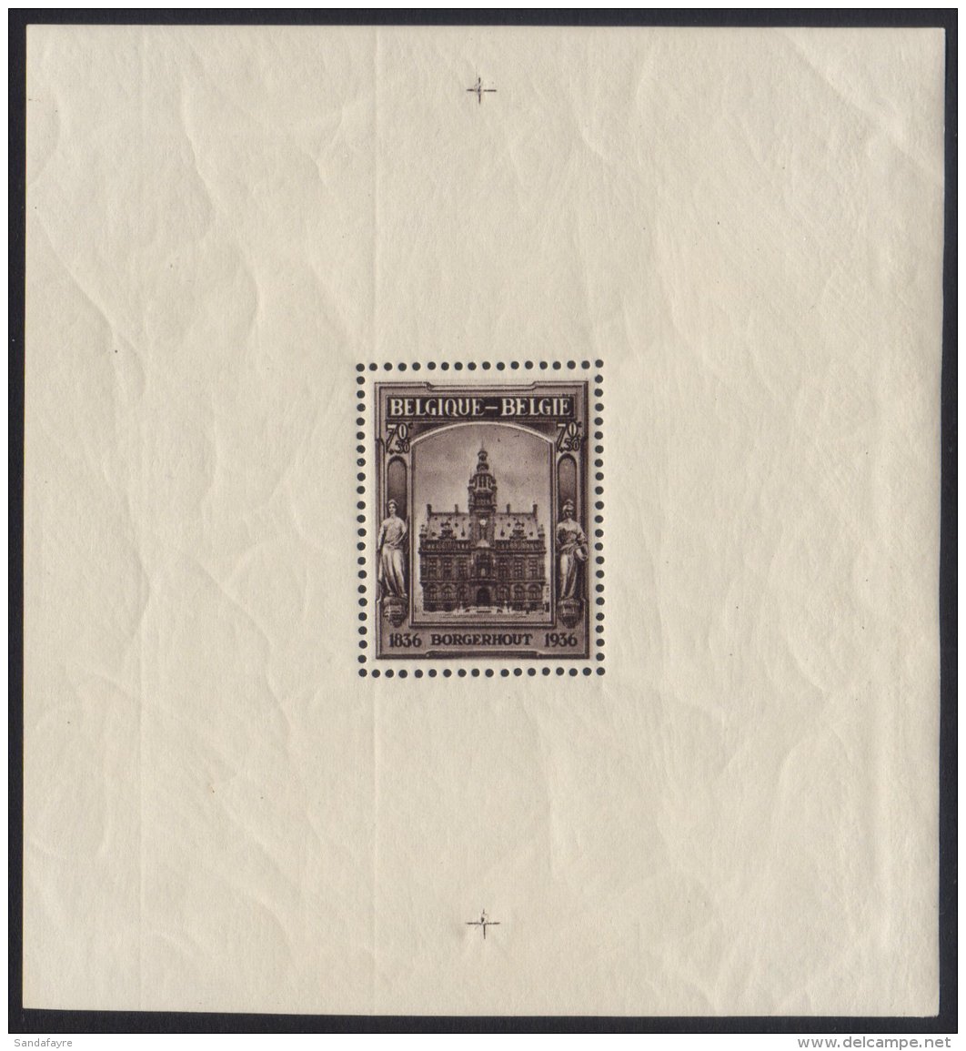 1936 Borgerhout Philatelic Exhibition Miniature Sheet, Mi. Block 4, Never Hinged Mint. For More Images, Please... - Other & Unclassified