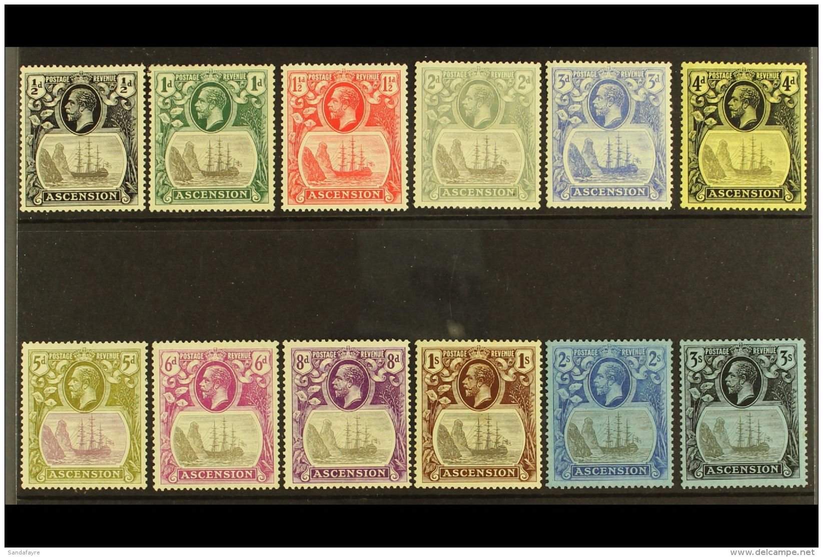 1924-33 Definitives Complete Set, SG 10/20, Very Fine Mint. (12 Stamps) For More Images, Please Visit... - Ascensión