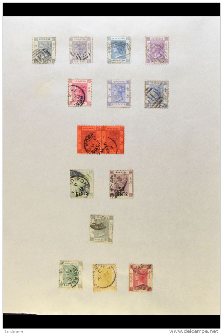 BRITISH ASIA 1860's-1970's MINT &amp; USED COLLECTION On Leaves, Inc Hong Kong 1935 Jubilee Set Used, 1938-52 To... - Other & Unclassified