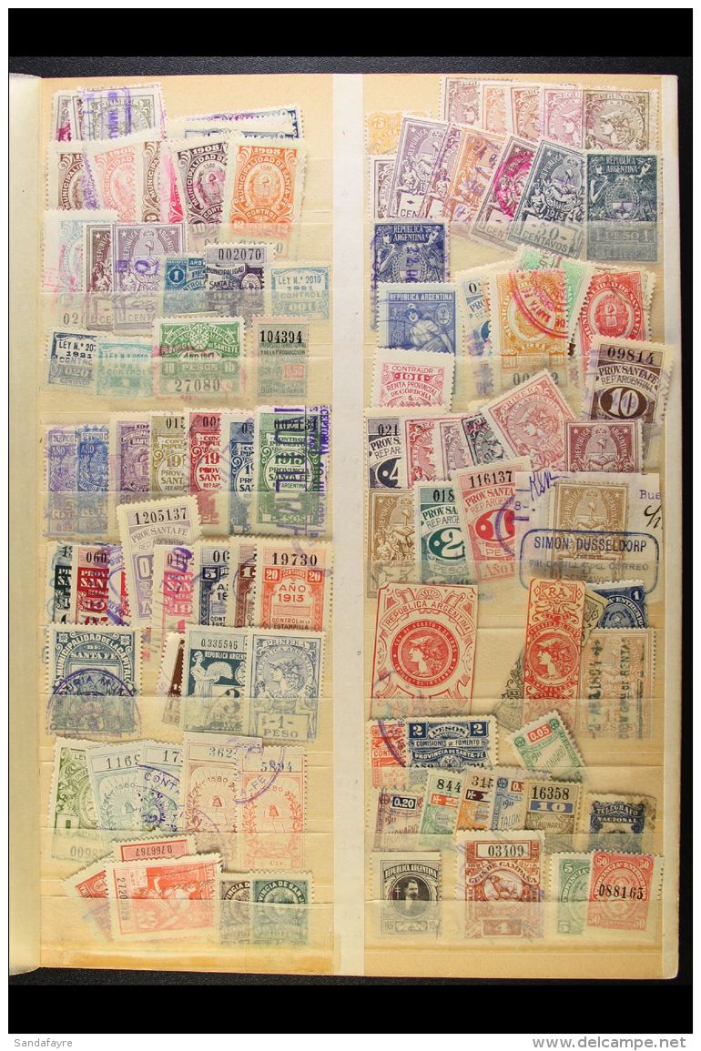 REVENUE STAMPS OF LATIN AMERICA A Huge Accumulation On Leaves, Stockleaves Etc. Includes Some Telegraphs And A Few... - Other & Unclassified