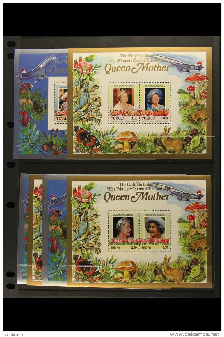 1986 QM 85th High Val Souvenir Sheets Incl. All Islands, NHM (18) For More Images, Please Visit... - Tuvalu