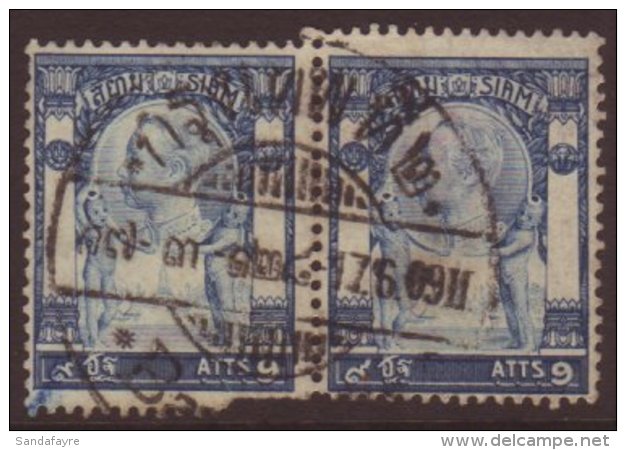 1905-09 9a Blue,SG 101,cds Used Pair With Step-perf VARIETY (2) For More Images, Please Visit... - Tailandia