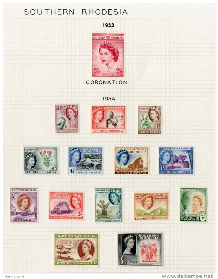 1953 Coronation Plus 1953 &amp; 1964 Defin Sets, SG 77/105, VFM. (29) For More Images, Please Visit... - Rodesia Del Sur (...-1964)