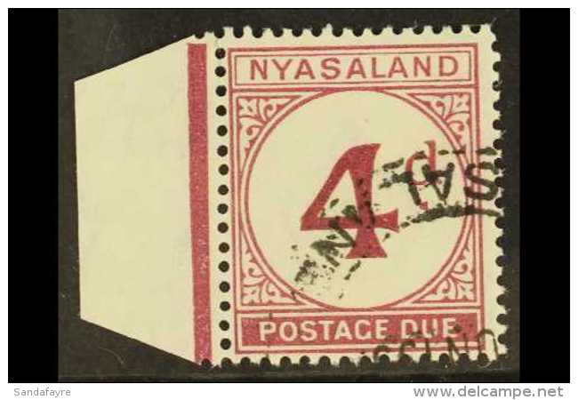 POSTAGE DUE 1950 4d Purple, SG D4, Very Fine Used. For More Images, Please Visit... - Nyasaland (1907-1953)