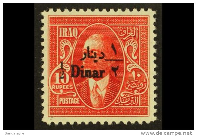 1932 &frac12;d On 10R Scarlet, SG 120, VFM. For More Images, Please Visit... - Iraq