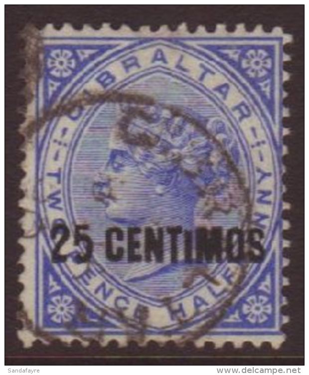 1889 25c On 2&frac12;d SMALL "I" Variety, SG 18ab, Fine Cds Used For More Images, Please Visit... - Gibilterra