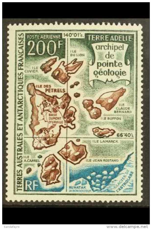 FSAT 1971 200fr Air Geological Map, Yv 24, NHM. Cat &euro;100 (&pound;75) For More Images, Please Visit... - Otros & Sin Clasificación