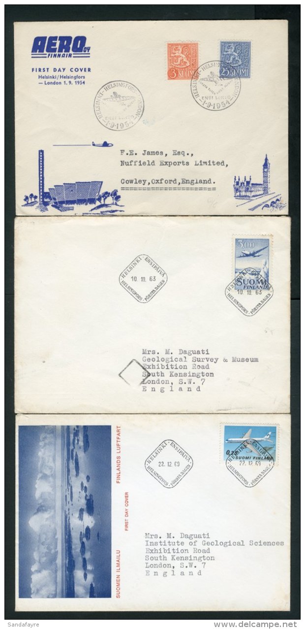 1954 - 1969 Flown Cover Seln Incl 2 Illus FDCs (3) For More Images, Please Visit... - Altri & Non Classificati