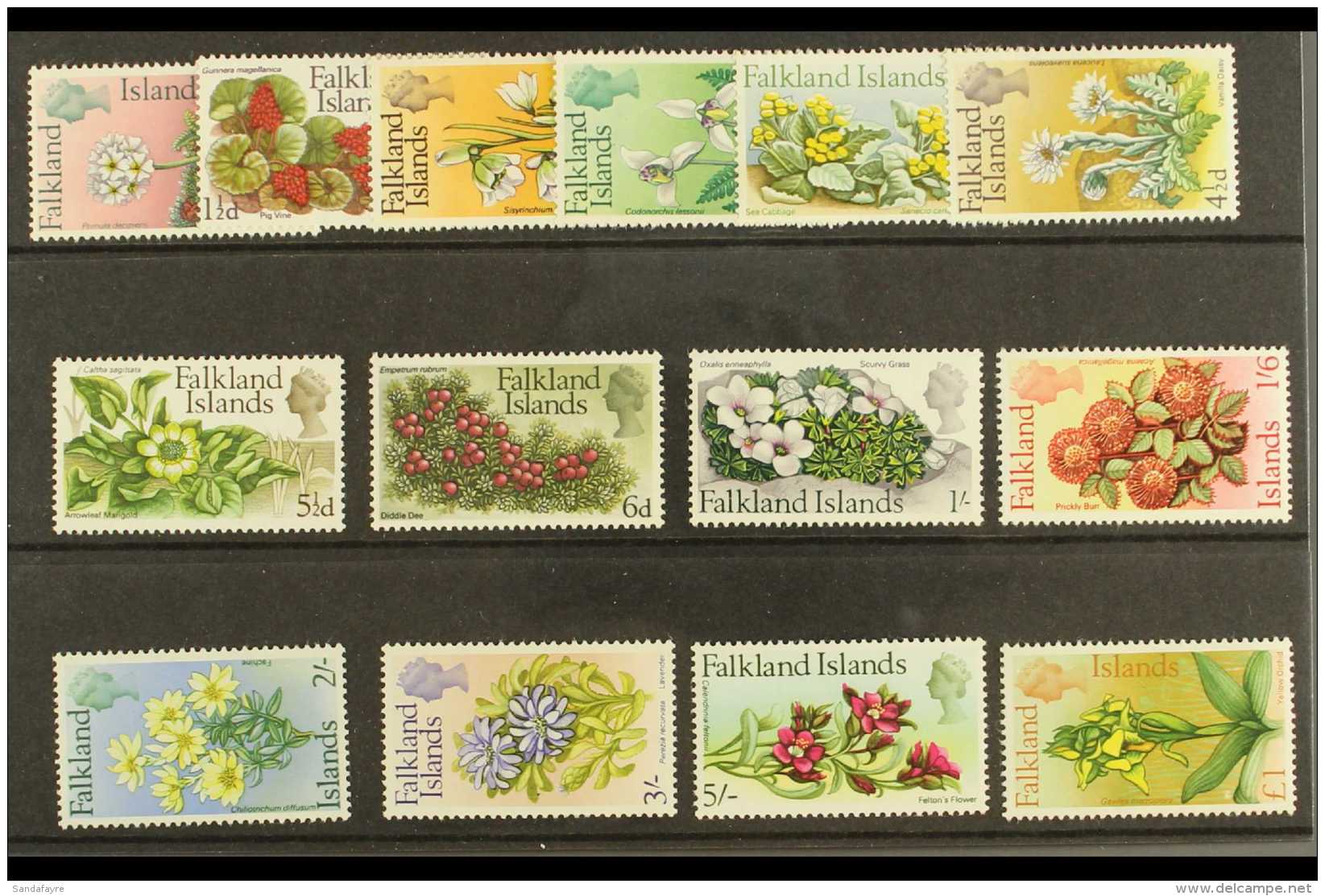 1968 Flowers Complete Set, SG 232/45, NHM (14) For More Images, Please Visit... - Islas Malvinas