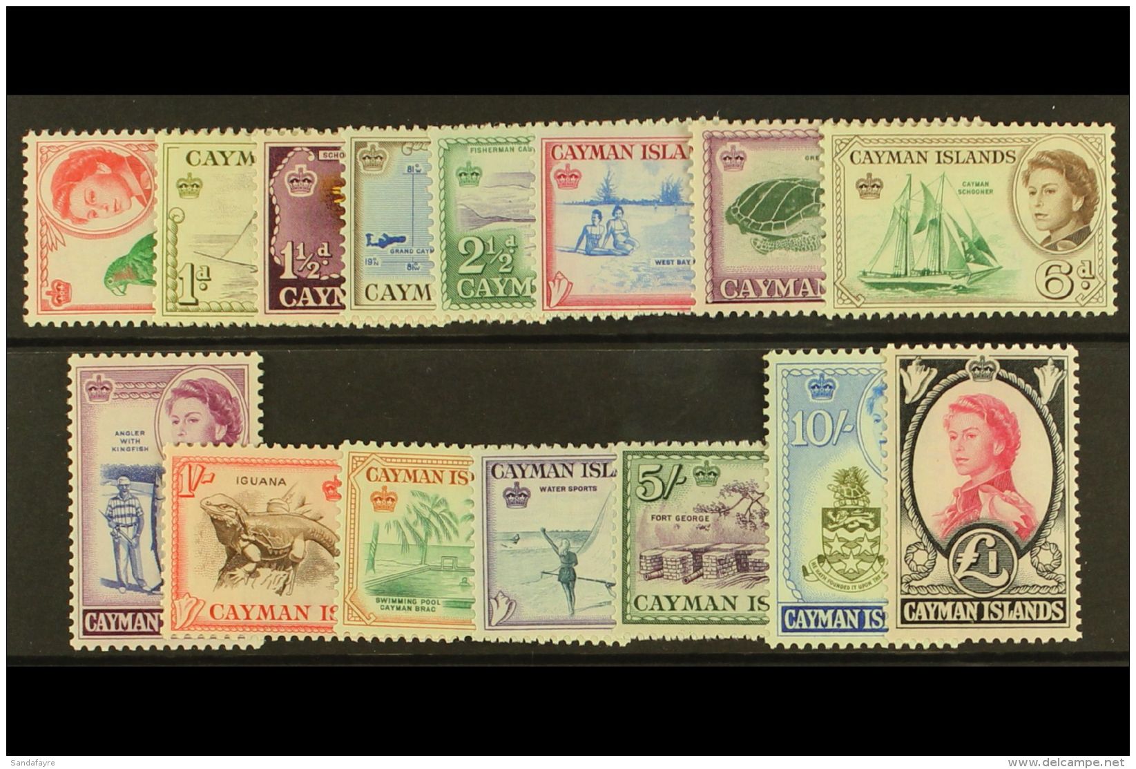 1962 QEII Pictorial Set, SG 165/79, Vf NHM. (15) For More Images, Please Visit... - Caimán (Islas)