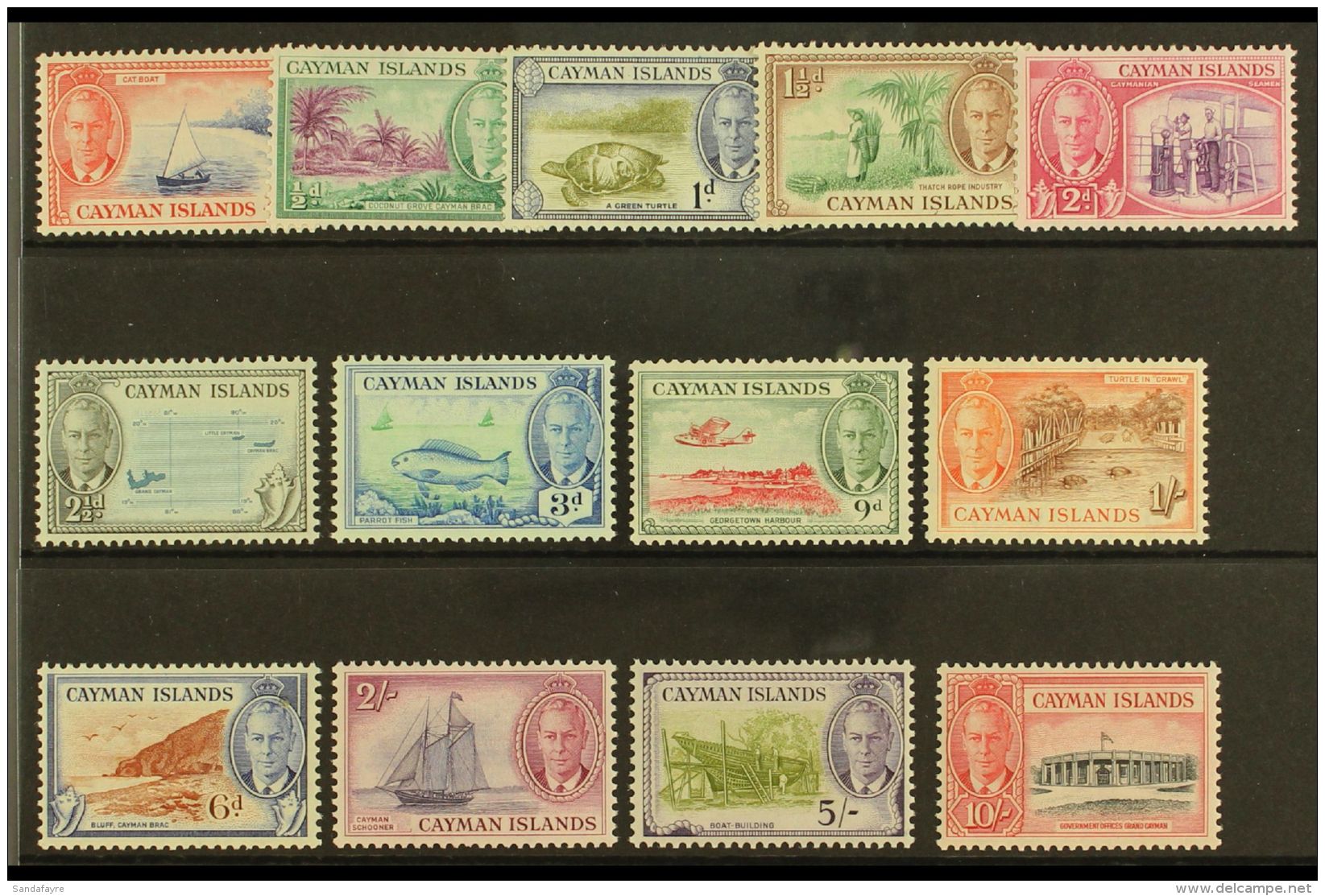 1950 Pictorials Complete Set, SG 135/47, NHM (13) For More Images, Please Visit... - Caimán (Islas)