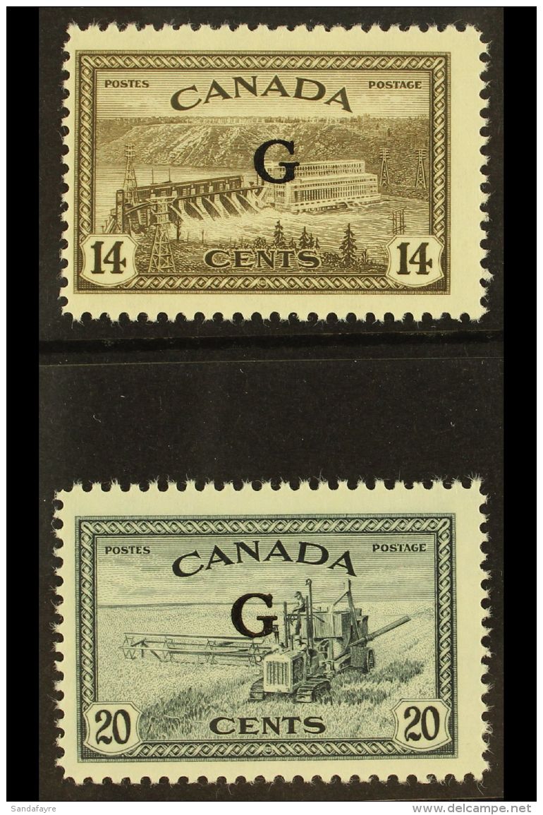 OFFICIAL 1950 "G" Overprinted 14c &amp; 20c (SG O186/87) NHM. (2) For More Images, Please Visit... - Other & Unclassified