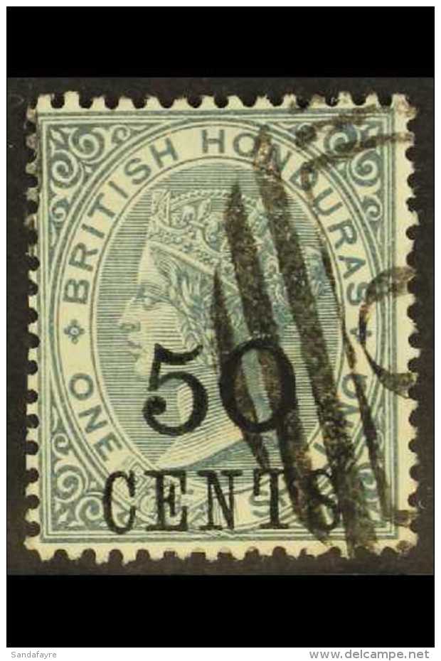 1888-91 50c On 1s Grey London Surcharge, SG 42, Fine Used For More Images, Please Visit... - British Honduras (...-1970)