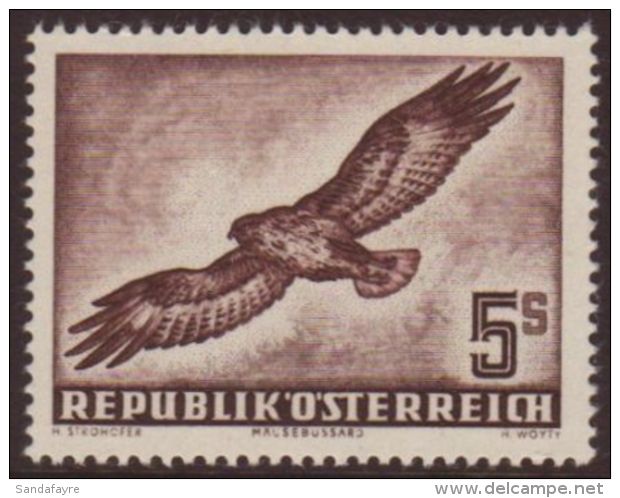 1950-53 5s Chocolate Air Bird, SG 1219, Michel 986, Vf NHM For More Images, Please Visit... - Altri & Non Classificati