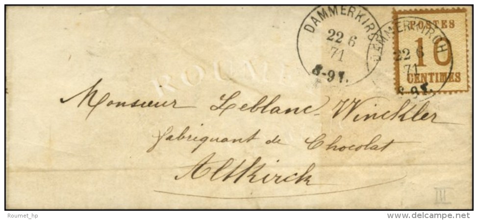 Càd DAMMERKIRCH / Als. N° 5 Sur Lettre Pour Alterkirch. 1871. - TB / SUP. - Cartas & Documentos