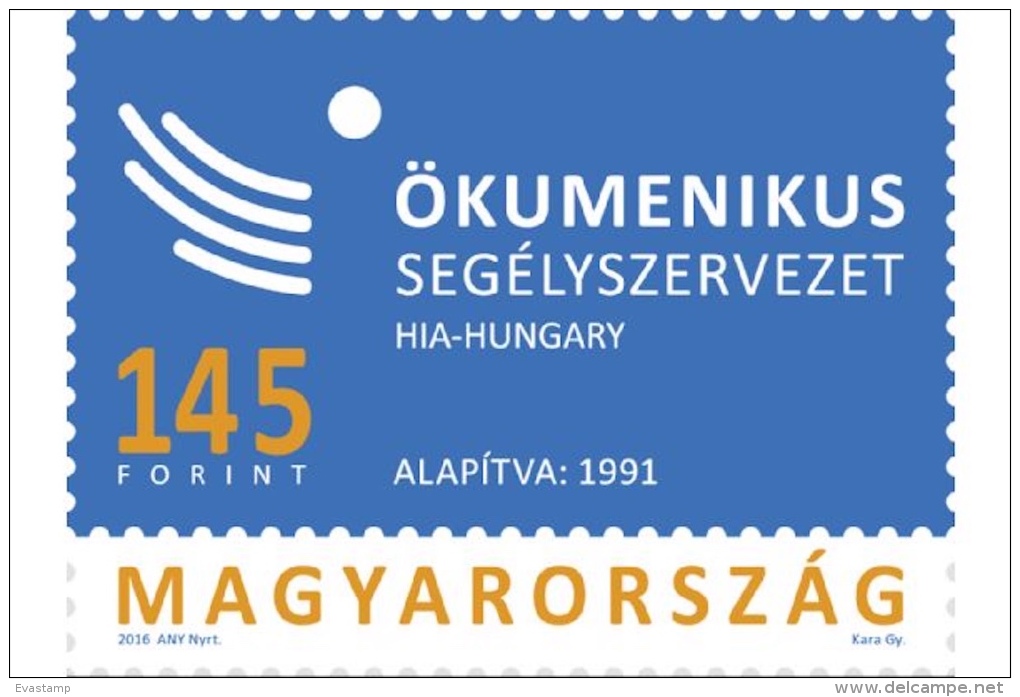 HUNGARY - 2016. Hungarian Interchurch Aid Is 25 Years Old  MNH!!! - Ungebraucht