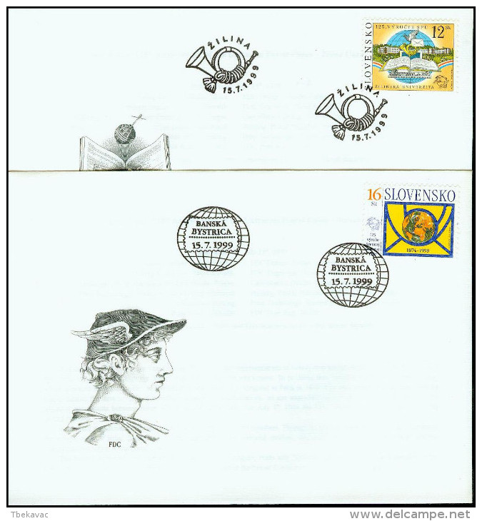 Slovakia 1999, FDC Covers UPU Mi.# 344-345, Ref.bbzg - FDC