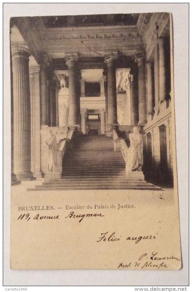 BRUXELLES ESCALIER DU PALAIS DE JUSTICE VIAGGIATA FP - Pubs, Hotels, Restaurants