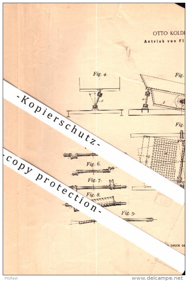 Original Patent - Otto Kolde In Zeitz , 1901 , Antrieb Von Flachsichtern !!! - Zeitz