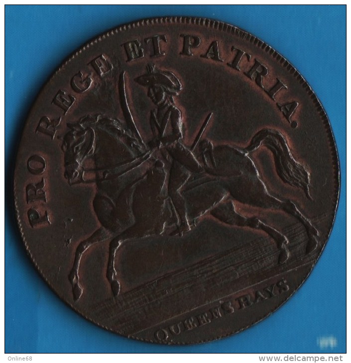 Norwich (Norfolk) Rooks Queens Bays Dragoon Barracks 1793 HALFPENNY  PRO REGE ET PATRIA - Professionali/Di Società