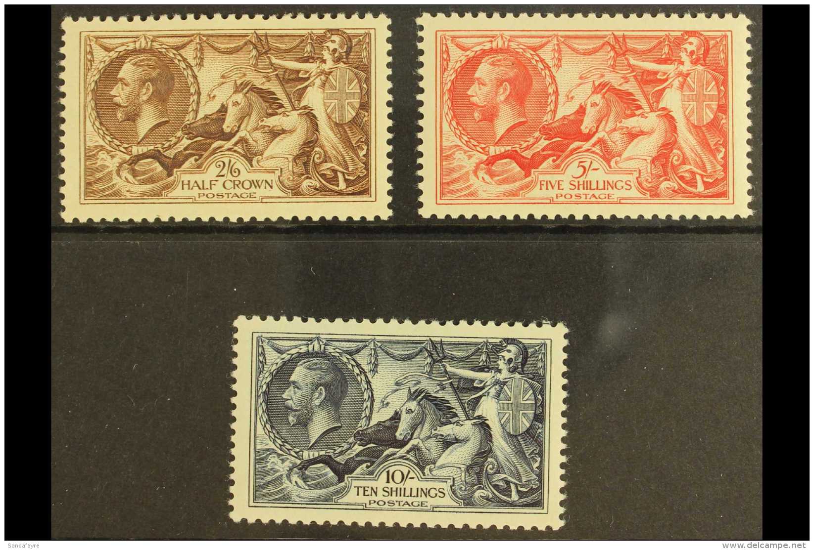 1934 Re-engraved "Seahorse" Set, SG 450/52, Very Lightly Hinged Mint (3 Stamps) For More Images, Please Visit... - Unclassified