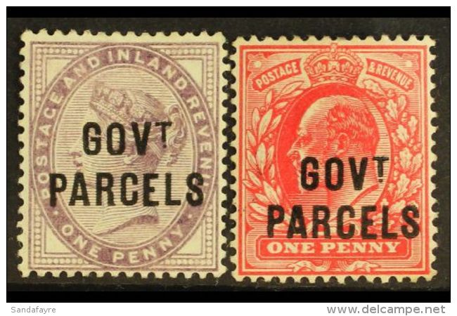 OFFICIALS GOVT PARCELS 1897 1d Lilac, SG O69, Plus 1902 1d Scarlet, SG O74, Both Mint. (2 Stamps) For More Images,... - Other & Unclassified