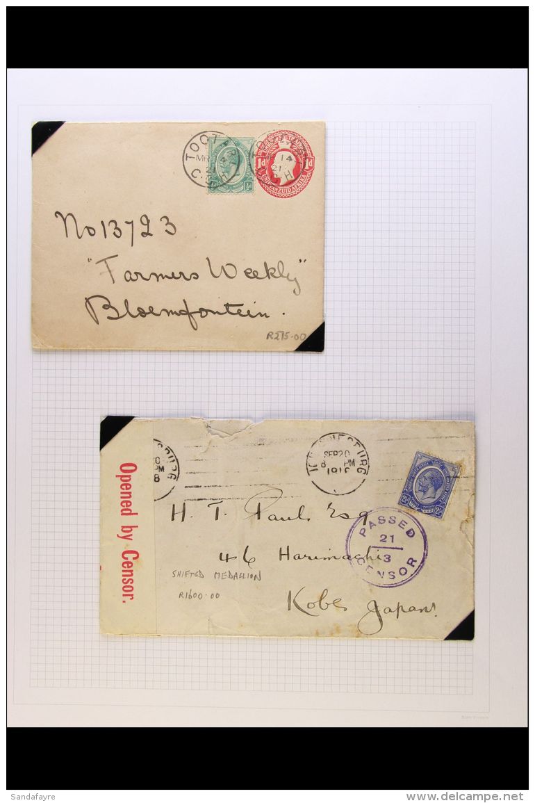 KING'S HEADS COVERS Group Of Covers, We Note 1917 &amp; 1918 Censored Covers, Each Franked 2&frac12;d, Both With... - Unclassified