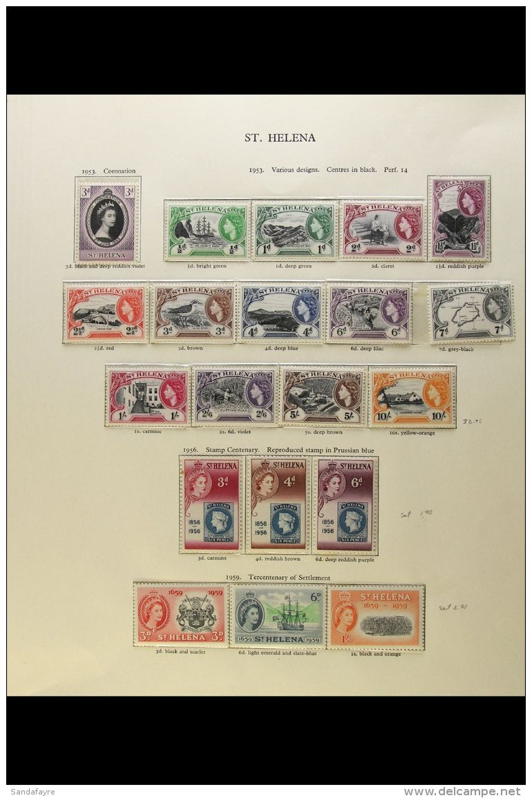 1953/9 FINE NEVER HINGED MINT COLLECTION Complete, Incl. 1953 Defins Set (20 Stamps). For More Images, Please... - Sainte-Hélène