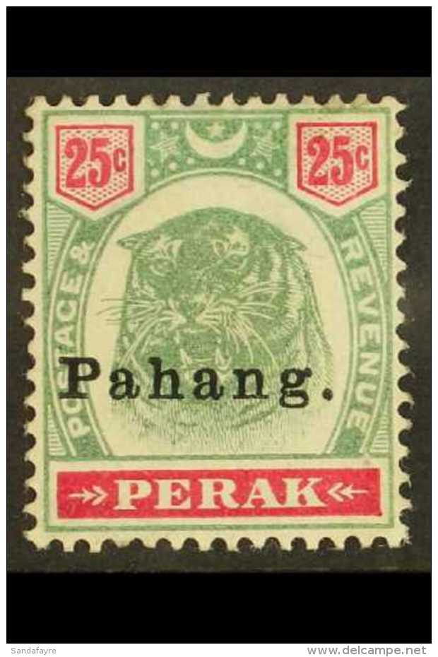 PAHANG 1898 25c Green And Carmine, SG 20, Very Fine Mint. For More Images, Please Visit... - Autres & Non Classés